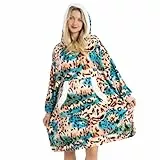 Winthome Hoodie Decke, Flanell Sweatshirt Decke, Kuschelpullover Für Damen Herren Erwachsene (Braun, Einheitsgröße)