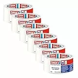 tesa PVC Putzband Standard 60399 glatt Abdeckband für Putz- und Malerarbeiten - zum Abkleben und Abdecken - weiß - je 33 m x 50 mm | 6er Pack