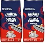 Lavazza, Crema e Gusto Classico, Geröstete Kaffeebohnen, mit Würzigen Aromanoten, Ideal für Espresso, Arabica und Robusta Kaffeebohnen, Intensität 8/10, Dunkle Röstung, 1 Packung mit 1 Kg