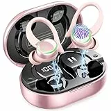 Kuizil 2026 Wireless Earbuds, Bluetooth 5.4 Kopfhörer mit 4 ENC Noise Canceling Mikrofon, 50H Spielzeit Stereo Wireless Earphones, IP7 Wasserdicht für Sport, Over Ear Buds mit Ohrbügel