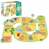 Goula Snail Race – Schneckenrennen-Brettspiel für Kinder ab 3 + – Kooperativ oder Wettkampf – Mit Holzfiguren & Würfel – Fördert Zahlenverständnis & Strategie – 2–4 Spieler, Für Mädchen und Jungen