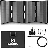 ELECAENTA 40W ETFE Solar Ladegerät Faltbar Solarmodul 3-Port, 18V DC/USB/USB-C PD30W, Tragbare Solarpanel Ladegerät IP68 Wasserdicht für iPhone, Andriod Handy, Tablets, Powerstation