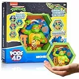 PODS 4D Ninja Turtles Michelangelo| Einzigartige zusammensteckbare Wackelfigur zum Sammeln, die aus ihrer Welt in Ihre platzt | Wand- oder Regaldisplay | Spielzeug und Geschenke | Serie 1 Nr. 432