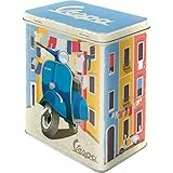 Nostalgic-Art Retro Vorratsdose L, 3 l, Vespa – Italian Laundry – Geschenk-Idee für Roller-Fans, Große Kaffee-Dose aus Blech, Vintage Design