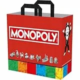 Konix Monopoly Einkaufstasche - Größe M 40 x 45 x 20 cm - Recyceltes Material - Rot