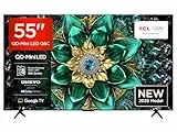 TCL 55 Zoll 55Q6C QLED Mini LED Fernseher, 4K HDR Premium, Dolby Vision IQ & Atmos, Onkyo 2.1, Smart Google TV, Game Master, 144Hz Motion Clarity Pro, AMD FreeSync Premium Pro, HDMI 2.1, AirPlay 2