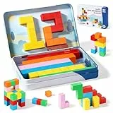 Dreamon Mini Magnetische Bausteine 52PCS Magnetic Building Blocks mit Blechdose Magnetische Bausteine Reiseset für Kinder Montessori Spielzeug Geschenk ab 3 4 5 6 Jahre Mädchen Junge