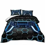 Z.Jian HOME Jungen-Bettdecken-Set, Gaming-Bettwäsche für Kinder und Jugendliche, Spielkonsolen-Bettdecken-Set für Spielzimmer-Dekoration (Decke-Game41, Doppelbett)