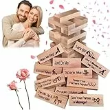 Lust Tower, super freches Blockturm-Spiel für Erwachsene, Valentins-Taumelturm, Stapelblöcke, Paarspiele für Erwachsene, stapelbares Holzblock-Spiel für erwachsene Paare, Date-Nacht-Partys, 48 Stück