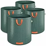 GARDEBRUK® Gartenabfallsack 4x500 Liter 50 kg Belastbarkeit stabil robust abwaschbar Garten Rasensack Gartentasche Laubsack