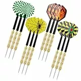 LDERFIV 12 Stück Dartpfeile Metallspitze Dart Pfeile Steel Darts Flights Steeldarts Steel Dartpfeile Steeldart Pfeile Dartpfeile Profi Dartpfeile Set 14 Gramm für Anfänger und Hobbyisten