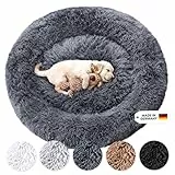 Wahre Tierliebe Hundebett Fluffy Wolke - Das Original, mit waschbarem Bezug Hundekissen, Hundekorb, Flauschiges Hundebett für große, mittelgroße & kleine Hunde