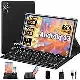 ZIOVO Tablet 11 Zoll 16GB RAM+256GB ROM/TF 1TB, Android 13 mit Octa-Core 2.0 GHz, 8600mAh, FHD 2000 * 1200, 5+13+2MP, 5G WLAN, BT 5.0, Widget, AGPS Tablet mit Maus+Tastatur - Schwarz