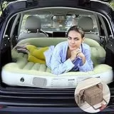 KMZ Aufblasbare SUV Luftmatratze mit integrierter Luftpumpe dickere Beflockung selbstaufblasbar tragbares Luftbett für SUV MPV Camping Outdoor schnelles Aufblasen und Entleeren