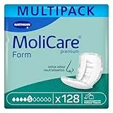 Molicare Premium Form 5 Tropfen, für mittlere Inkontinenz: maximale Sicherheit, extra Auslaufschutz und Diskretion für Frauen und Männer, zu verwenden mit MoliCare Premium Fixpants, 4x32 Stück