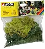 NOCH® Dekormoos, 100% echtes Islandmoos, 75 g Beutel für detailvolle Landschaftsgestaltung in Modellbau und Dioramen