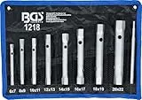 BGS 1218 | Rohrsteckschlüssel-Satz | 9-tlg. | SW 6 x 7 - 20 x 22 mm | metrisch | inkl. Tetron-Rolltasche