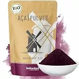 bioKontor – Bio Acai Pulver 100g – Acai Beeren gefriergetrocknet als Pulver – Pulver fein gemahlen – Acai Berry Powder für Smoothies, Bowls & Getränke – naturbelassen vegan – deutsche Handabfüllung