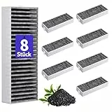 8 Stück Dunstabzugshaube Aktivkohlefilter für Siemens HZ9VRCR0 17004796/Bosch HEZ9VRUD0 17004811/Neff Z821VR0 17004806/ Gaggenau CA282111/ Constructa CCZ9VRCRCR0 17006669, Umluftersatzfilter Zubehör
