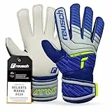 Reusch Torwarthandschuhe Kinder Jugendliche | robuster Grip & stabile Passform | für Training & Spiel | Kunstrasen, Naturrasen & Hartplatz | für Nachwuchs-Torhüter | Größe 4-8 | Attrakt Solid Junior