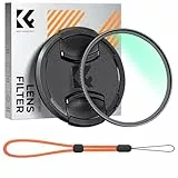K&F CONCEPT K-Serie UV Filter 58mm mit Objektivdeckel, Schutzfilter mit 18 Schichten Nanobeschichtungen