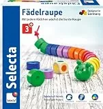 Selecta 63005 Fädelraupe, Würfel- und Fädelspiel,3 Jahre to 6 Jahre, mehrfarbig