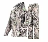 Acme Projects Regenanzug (Jacke + Hose), 100 % wasserdicht, atmungsaktiv, versiegelte Nähte, 10.000 mm/3.000 g, YKK-Reißverschluss, Camouflage, M