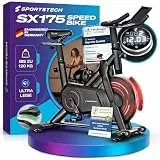 Sportstech Heimtrainer Fahrrad Ergometer SX175 – Hometrainer Fitnessbike mit Magnetwiderstand & App, ultraleise, Indoor Cycling Bike, bis 120 kg, Kardiotraining für Zuhause, Tablet-Halter