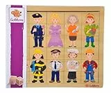 Eichhorn 100005408 - Einlegepuzzle, Mix und Match, Puzzle mit 30 Steckteilen, 26x22cm, FSC 100% Zertifiziertes Lindensperrholz