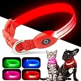 Kpuplol Leuchthalsband Hund, Hundehalsband Leuchtend, Wiederaufladbar Hundehalsband Leuchtend LED Halsband für Hunde Einstellbare Größe, 2 Beleuchtungsmodi für Kleine Mittlere Große Hunde