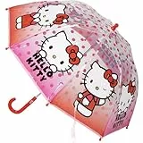 CERDÁ LIFE'S LITTLE MOMENTS Hello Kitty Regenschirm für Kinder, mit transparenter Kuppel, stark und sicher, mit Illustrationen von Hello Kitty