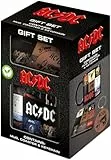 AC/DC Geschenkset (Becher, Untersetzer und Schlüsselanhänger) – Offizielles Merchandise, inklusive Premium-Keramikbecher, Untersetzer und Schlüsselanhänger, perfekt für Rock-Fans, ideal zum