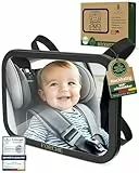 FORCHE® Rücksitzspiegel für Babys aus bruchsicherem Material, Babyspiegel für Kindersitz und Reboarder Babyschale, 360° schwenkbar, Kinder Autospiegel in optimaler Größe, Spiegel ready to use