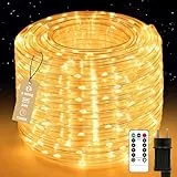 Auting LED Lichterschlauch Außen 30m 600 LEDs - Lichterschlauch Aussen IP65 Wasserdicht 8 Modi Dimmbar mit Fernbedienung Led Schlauch Outdoor für Weihnachten Garten, Party, Hochzeit Dekoration