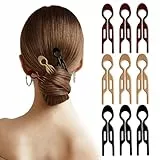 9 Stück Haarnadel,French Hair Pin,Hairpin,Haarnadeln,French Twist Hair Pin,U Shaped Haar Clip for Styling,Haare Clips,Haarklammer,Haarklammern für Mädchen und Frauen,Haarnadeln mit magischem Griff