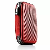 Duronic Festplattenhülle HDC2/RD, tragbare Eva-Aufbewahrungstasche für Externe Festplatten und Kabel, leicht und schützend, geeignet für WE/Western, Toshiba, Buffalo, Hitachi, Seagate, Samsung