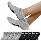 NUOZA Sneaker Socken Herren 43-46 Kurz Sneakersocken Herren 43-46 Baumwolle Sportsocken Schwarz Wandersocken Laufsocken Halbsocken Herrensocken Grau 10 Paar