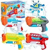 Quanquer Wasserpistole Kinder_Super Wasserspritzpistole Soaker Reichweite 7 Meter Wasserpistolen Erwachsene 200ml/7oz Water Gun für Sommer Party Strand Pool Spielzeug_Boxed