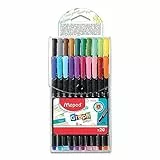 Maped M749151 - Fineliner Graph Peps, Metallspitze 0.4 mm, 20er Packung
