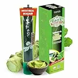 WASABI-O Wasabi paste 43g Premium, Echter Wasabi, Zum Eintauchen in Sushi, Lachs, Sashimi, Meeresfrüchte, Vegan, Vegetarisch, Halal