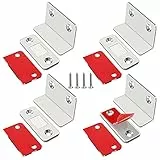 Magnetschnäpper Magnete für Schranktüren Jiayi 4 Stück Ultra Dünn L-Shaped Türmagnete Selbstklebend für Möbel Schrankmagnete Stark Magnetverschluss Schrank Schubladen Magnet Türschließer Möbelmagnete