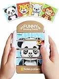 Fullware 3D-Drehpuzzles, für 2–6 Jährige, 4 Puzzles in 1, Reisespielzeug für Kleinkinder im Flugzeug, Auto, Reisebeschäftigung, Montessori-Puzzle, Geburtstagsgeschenk für Jungen und Mädchen, Tiere