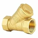 Akozon Y Shaped Filter Kugelhahn 3/4 'BSPP Innengewinde Drei Wege Messing Sieb Filter Ventilstecker für Wasser Öl Trennung