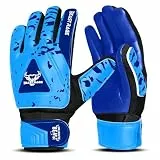 BEAST RAGE Torwarthandschuhe für Kinder Jungen Jugend,Fußballtorwarthandschuhe Kinder mit doppelter Handgelenkstütze,Starker Grip gepolsterte (Blau, Größe 5 geeignet für 9 bis 12 Jahre alt)
