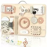 Joyreal Montessori Busy Board - Motorikbrett Activity Board Montessori Motorik Spielzeug Sensorik Brett Motorikboard Geschenk für Mädchen Junge