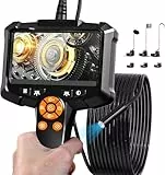 Endoskopkamera mit Licht, Qimic Endoskop-Kamera Handy 8mm IP67 Inspektionskamera, 4.3' HD Rohrkamera mit 8 LEDs, wasserdichte Kanalkamera für Tools