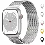 Original Milanaise Ersatzarmband Kompatibel mit Apple Watch Armband 40mm 42mm(Series 10) 41mm 38mm, Elegant Magnetische Metall Edelstahl Armbänder für iWatch Series 10 9 8 7 6 5 4 3 SE 2 1