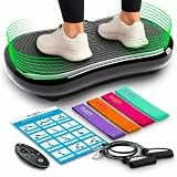 Bluefin Fitness Ultra Slim Power Vibrationsplatte | Innovativer Vibro Shaper | 5 Programme + 180 Stufen | Ganzkörpertraining | Geräuscharmes Heimfitnessgerät | Einfach zu verstauen | Kompaktes Design