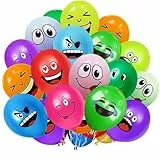 AUNGKWANG 20/50/100/200 Stück Emotion Serie Latex Luftballons,12 Zoll Luftballon Smiley, Bunt Party Lustig Luftballons, Laune Luftballon für Baby Shower Geburtstag Deko Jungen Mädchen