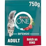 PURINA ONE BIFENSIS Adult Katzenfutter trocken, reich an Rind, 6er Pack (6 x 750g)